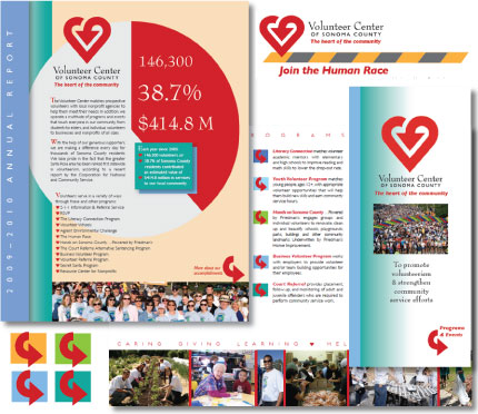 The Volunteer Center communication design by Christine Walker