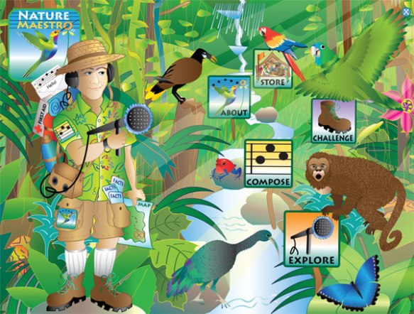Nature Maestro mobile app splash screen by Christine Walker